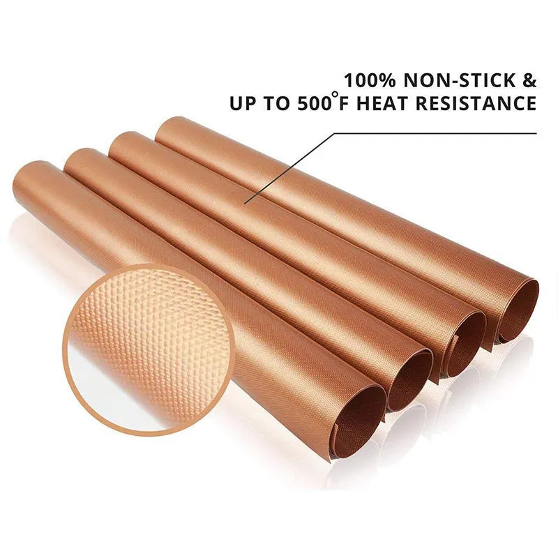 Close-up of PTFE coated fiberglass non-stick baking mat texture
