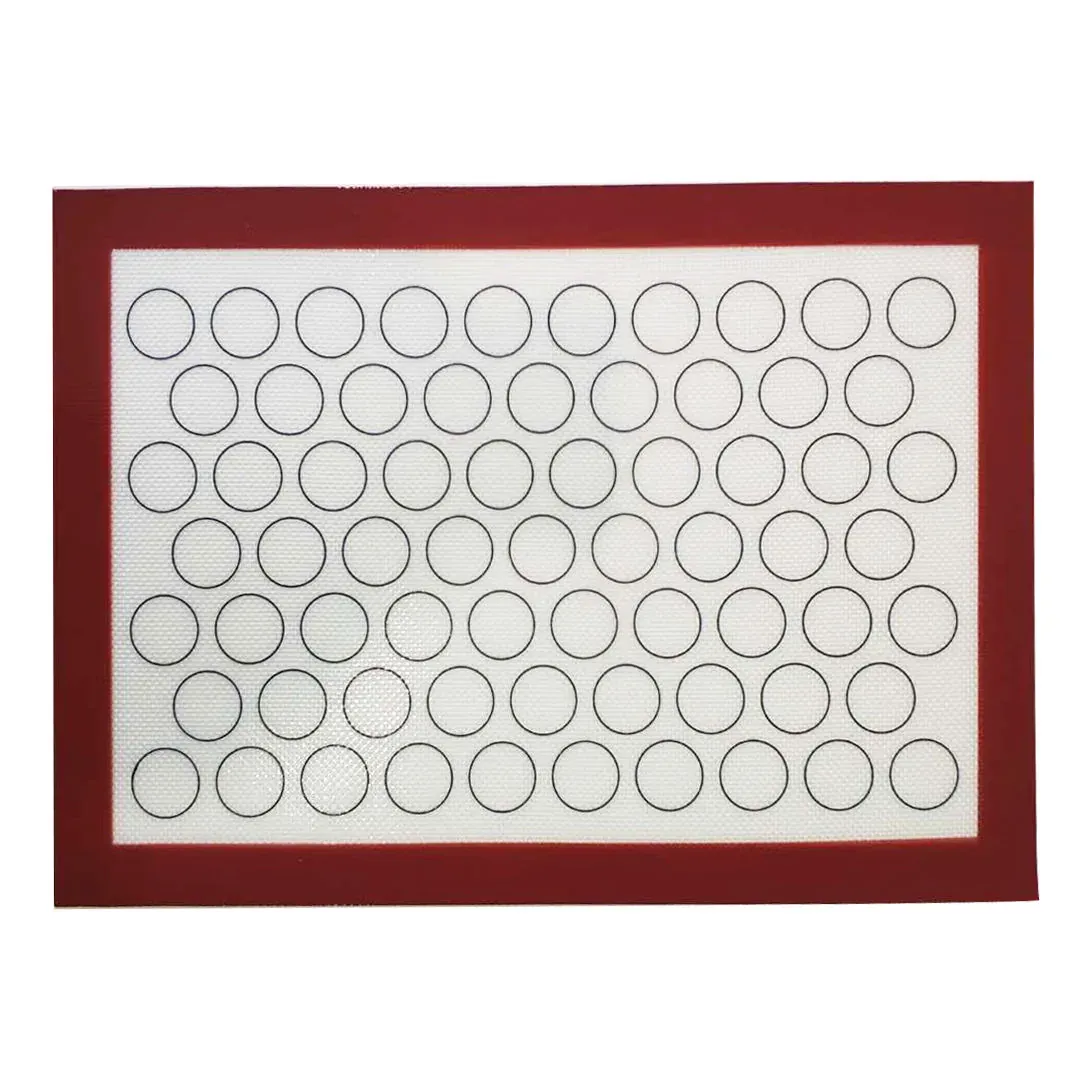 Printed custom silicone macaron baking mat with circle guides