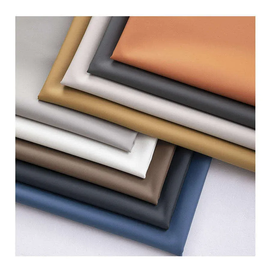 Close-up of silicone coated leather textile surface