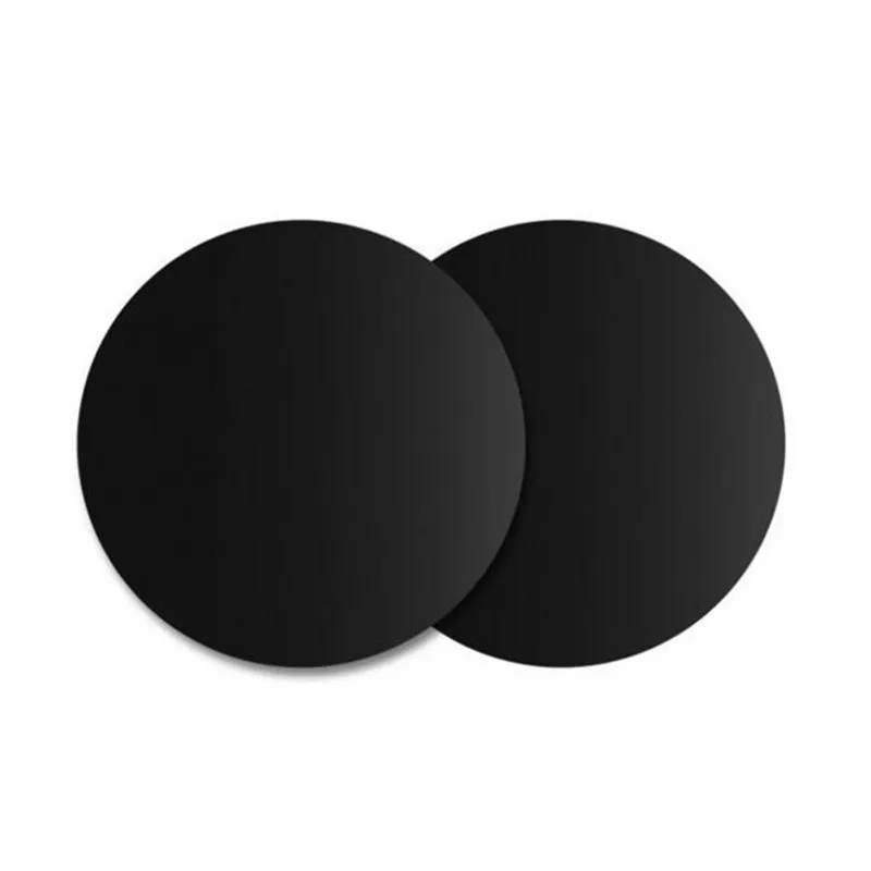 Two black round PTFE grill mats for bulk BBQ accessory orders