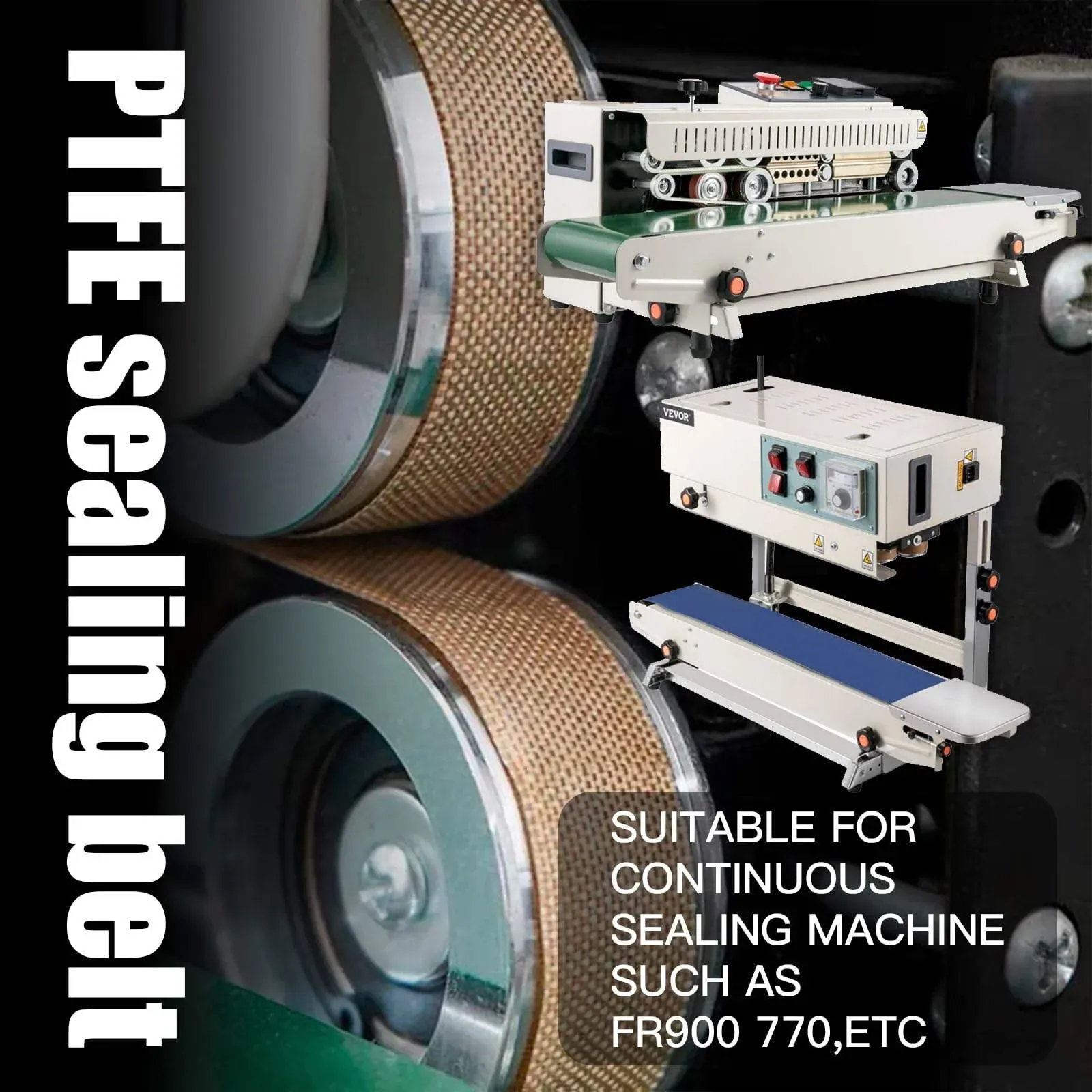 PTFE band sealer belt joint and thickness detail