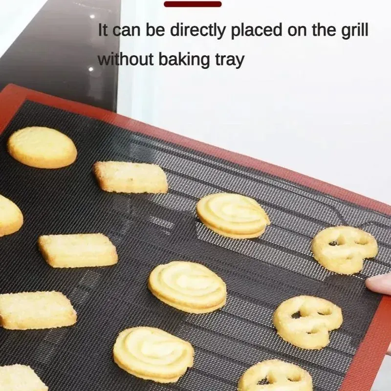 Different color options of perforated silicone baking mats
