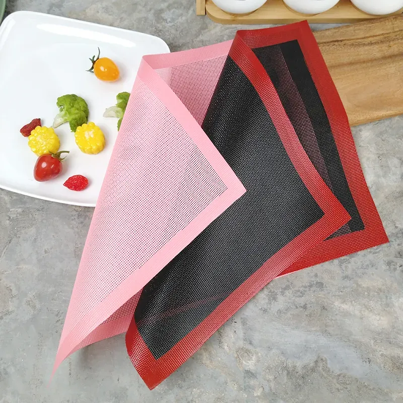Silicone mesh mat color options for food preparation and bakery use