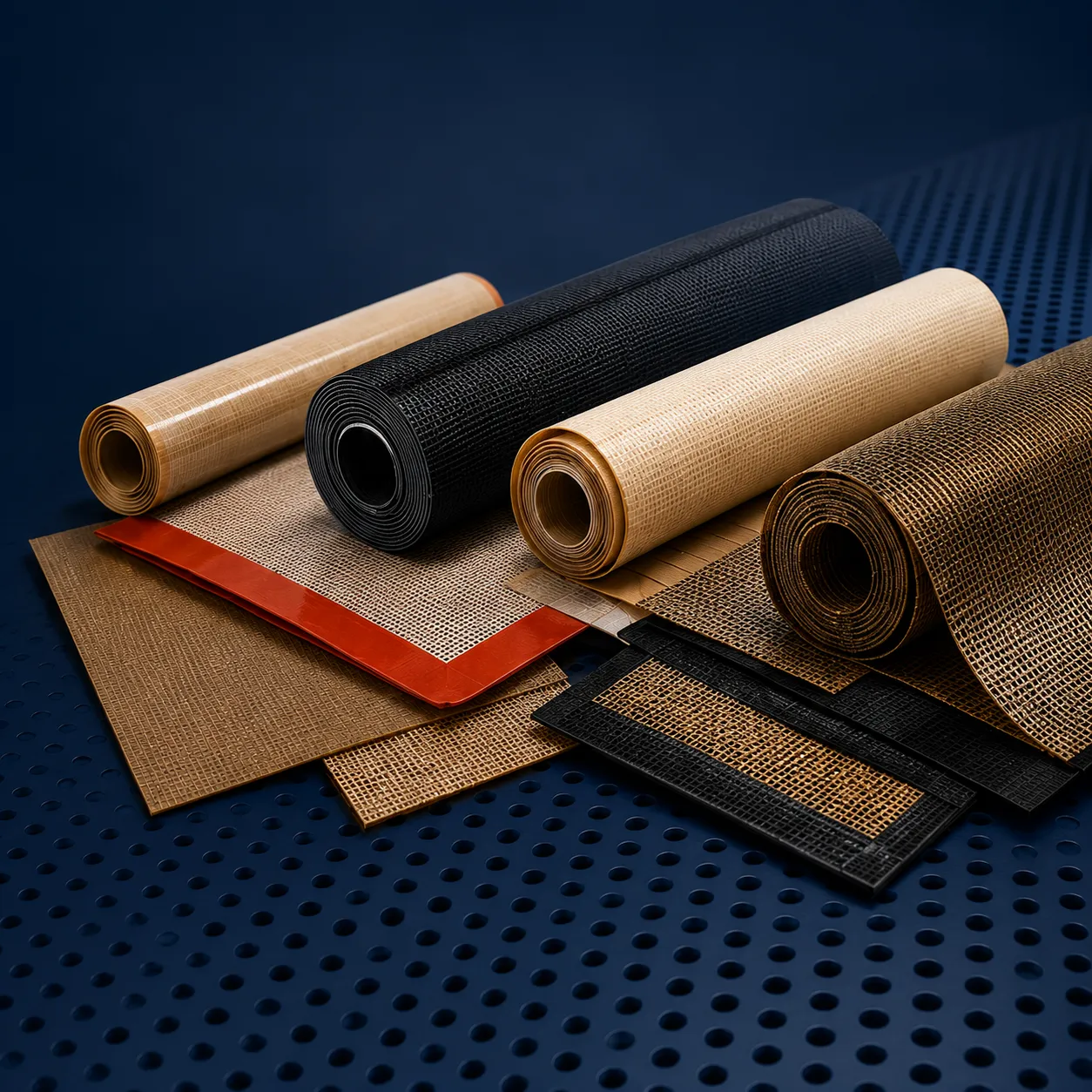 Silicone and PTFE coated materials