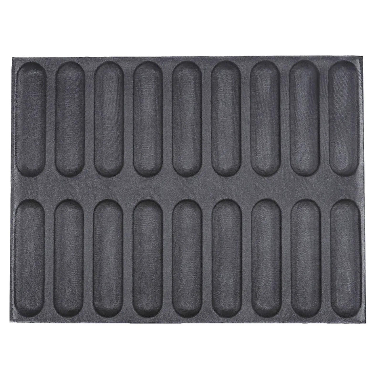 Custom perforated silicone fiberglass bread mold on a clean background